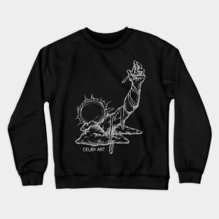 Sun God (White) - Deuby Art Crewneck Sweatshirt